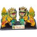 Feng Shui Lion Statuette Pair