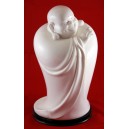 Charming, Joyful Buddha White Porcelain Statue