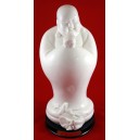 Charming, Joyful Buddha White Porcelain Statue