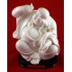 Charming, Joyful Buddha White Porcelain Statue