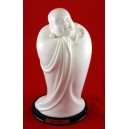 Charming, Joyful Buddha White Porcelain Statue