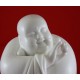 Charming, Joyful Buddha White Porcelain Statue