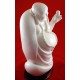 Charming, Joyful Buddha White Porcelain Statue