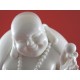 Charming, Joyful Buddha White Porcelain Statue