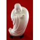 Charming, Joyful Buddha White Porcelain Statue