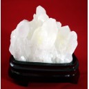 Feng Shui White Quartz Cluster with Custom Stand