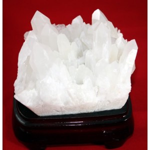 Feng Shui White Quartz Cluster with Custom Stand