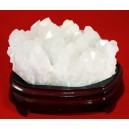 Feng Shui White Quartz Cluster with Custom Stand