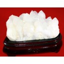 Feng Shui White Quartz Cluster with Custom Stand