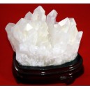 Feng Shui White Quartz Cluster with Custom Stand